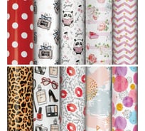Упаковочная бумага ЗОЛОТАЯ СКАЗКА For Women, 70x100 см, 10 дизайнов ассорти 591915