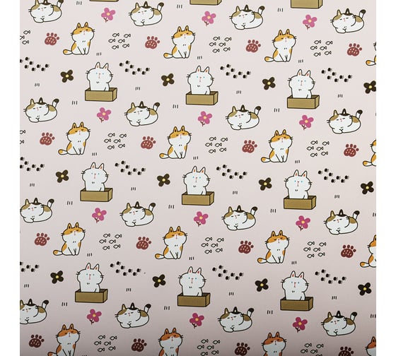 Упаковочная бумага ЗОЛОТАЯ СКАЗКА Funny Animals, 70x100 см, 10 дизайнов ассорти 591917
