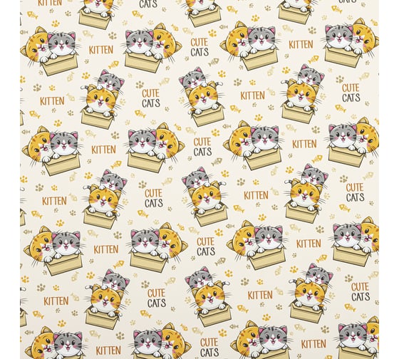 Упаковочная бумага ЗОЛОТАЯ СКАЗКА Funny Animals, 70x100 см, 10 дизайнов ассорти 591917