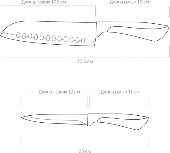 Набор профи NADOBA JANA из 2 кухонных ножей в блистере, 723122