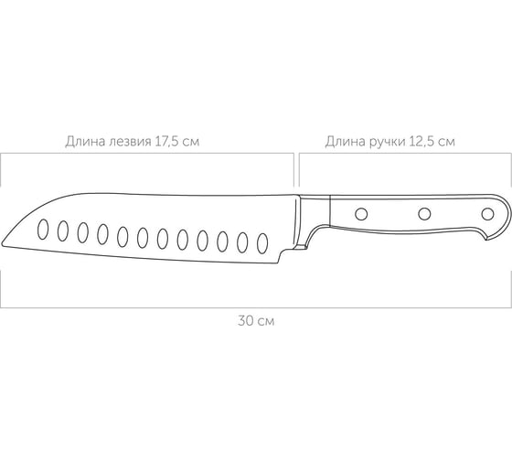 Нож Сантоку NADOBA ARNO 17,5 см, 724214