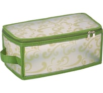 Складной короб на молнии HANDY HOME арабеска 300х150х150 мм, прозрачный с зеленым ESH07 S