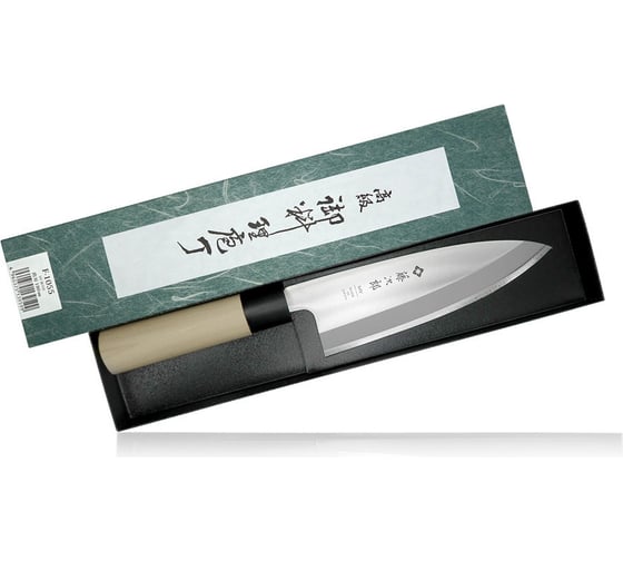 Кухонный нож TOJIRO деба традиционный japanese, длина лезвия 180 мм, сталь mo-v, рукоять магнолия F-1055