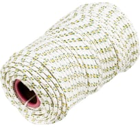 Плетеный 16-прядный фал с капроновым сердечником 8 мм, бухта 100 м, 1000 кгс СИБРТЕХ 93970