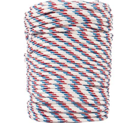 Фал плетёный СИБРТЕХ полипр. 24-прядный с полипр. серд. 10 мм, бухта 100 м, 700 кгс// //Россия 93967