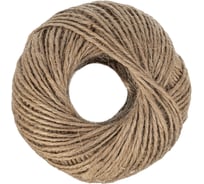 Джутовый шпагат L 100 м, 2-ниточный, 1120 текс, 15 кгс СИБРТЕХ Рос 93876