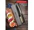 Кухонный нож TOJIRO сантоку hammered finish, длина лезвия 170 мм, сталь vg-10, 3 слоя, рукоять магнолия F-1112 9