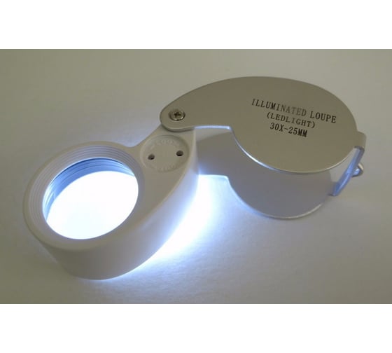 Ювелирная лупа Pro Legend 40х-25мм, с подсветкой, 2 LED PL4455