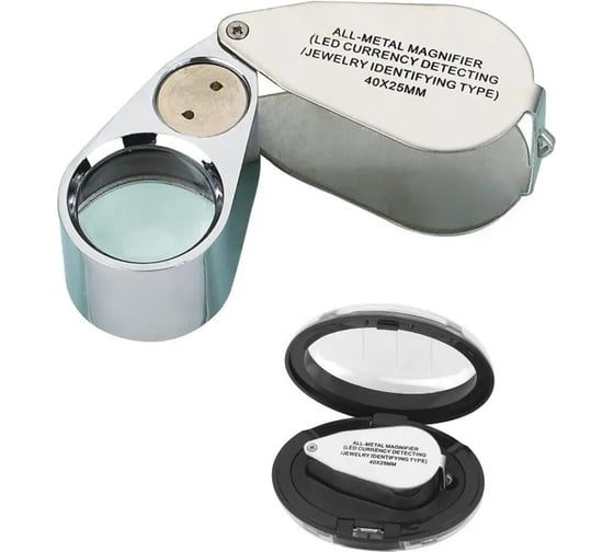 Ювелирная лупа Pro Legend 40х, 25 мм, с подсветкой, 2 LED 0 PL4461