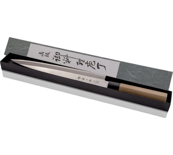 Кухонный традиционный японский нож TOJIRO янагиба для сашими japanese, длина лезвия 270 мм, mo-v сталь, рукоять дерево F-1058