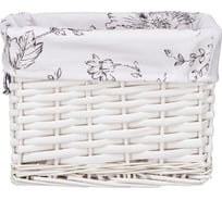Корзина стеллажная "Цветы" Natural House, Д250 Ш180 В180, белая EW-90LM-M