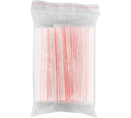 Пакет с замком ООО Комус zip lock 10x15 см, 32 мкм, 100 штук 216818