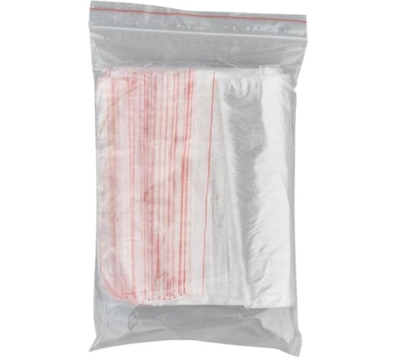 Пакет с замком ООО Комус zip lock 15x22 см, 35 мкм, 100 штук в упаковке 271804