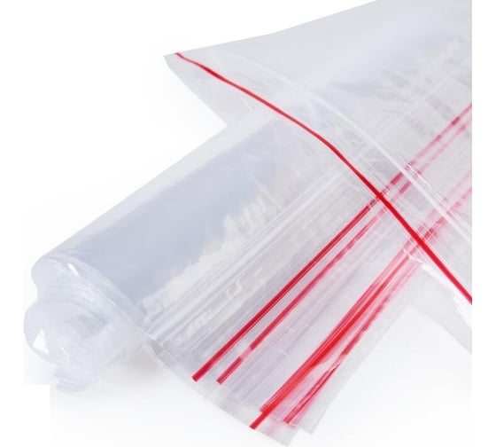 Пакет с замком ООО Комус zip lock 20x30 см, 35 мкм, 100 штук в упаковке 1480712