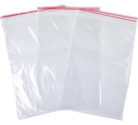 Пакет с замком ООО Комус zip lock 20x30 см, 35 мкм, 100 штук в упаковке 1480712