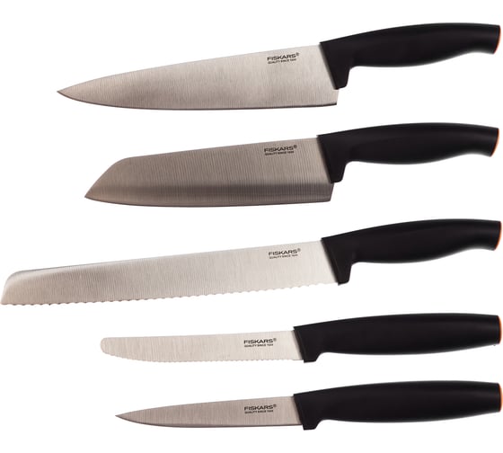 Набор ножей в деревянном блоке Fiskars FF 5шт 1014211