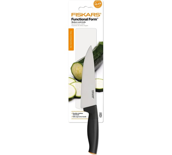 Средний поварской нож Fiskars FF 16см 1014195