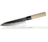 Кухонный поварской нож TOJIRO hammered finish длина лезвия 180 мм, сталь vg-10, 3 слоя, рукоять магнолия F-1114 2