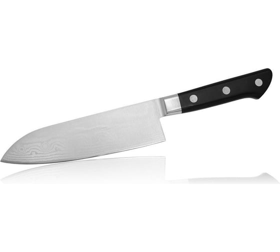 Кухонный поварской нож TOJIRO длина лезвия 180 мм, сталь vg10, 37 слоев, рукоять стабилизированная эко-древесина F-654