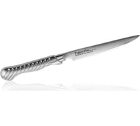 Универсальный кухонный нож TOJIRO service knife, длина лезвия 120 мм, сталь vg-10, 37 слоев, рукоять сталь FD-702