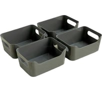 Комплект универсальных корзинок Econova scandi, 170x120x75 мм, 1.2 л, 4 шт., серый 43428791122