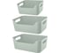 Набор корзинок Econova scandi 3 шт., 1.2 л, 2x3.1 л, зеленый флэк 43420443622 1