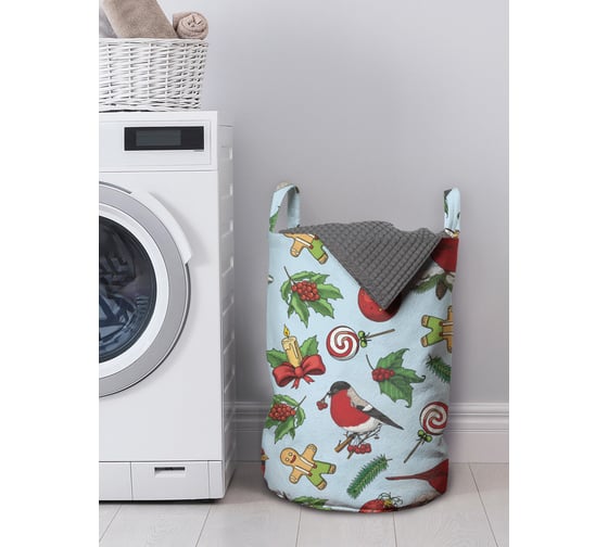 Корзина для хранения вещей JOYARTY новогодние птицы 35x50 см gaba_419882_M 1