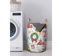 Корзина для хранения вещей JOYARTY новогодние снеговики 35x50 см gaba_419872_M