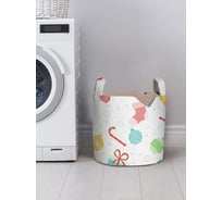 Корзина для хранения вещей JOYARTY санта в снегу 35x35 см gaba_419820_S