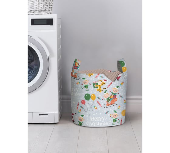 Корзина для хранения вещей JOYARTY подарки от санты 35x35 см gaba_380799_S 1