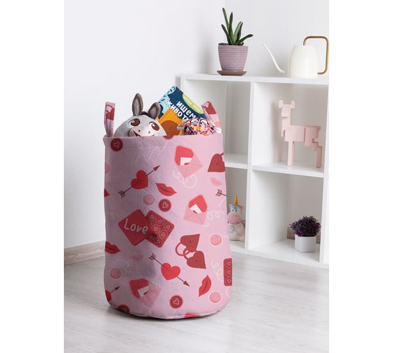 Корзина для игрушек JOYARTY Kiss love 35x50 см toba_422659_M 1