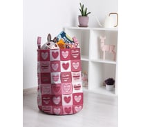 Корзина для игрушек JOYARTY Панно с сердцами 35x50 см toba_422619_M