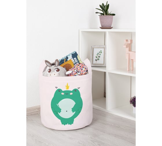 Корзина для игрушек JOYARTY Довольный лягушонок 35x35 см toba_422700_S 1