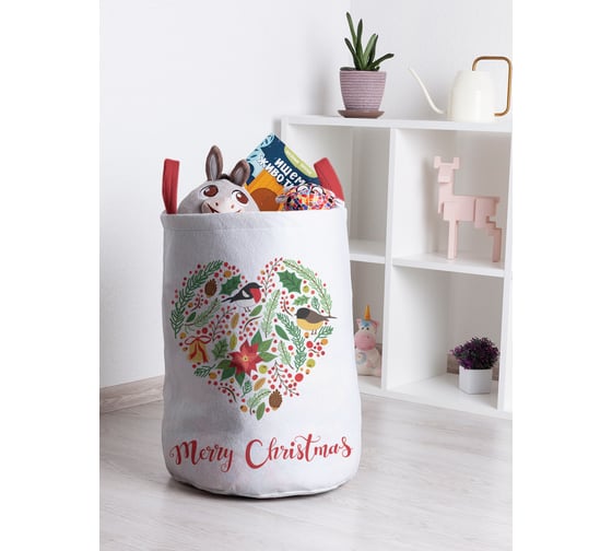 Корзина для игрушек JOYARTY новогоднее сердце 35x50 см toba_419880_M 1