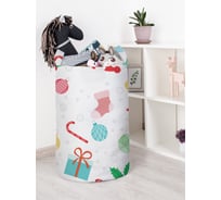 Корзина для игрушек JOYARTY санта в снегу 40x60 см toba_419820_L