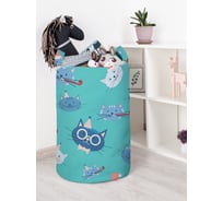 Корзина для игрушек JOYARTY праздничные коты 40x60 см toba_419818_L