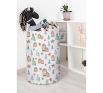 Корзина для игрушек JOYARTY новогодние звезды 40x60 см toba_380864_L