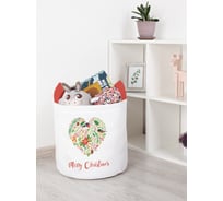 Корзина для игрушек JOYARTY новогоднее сердце 35x35 см toba_419880_S