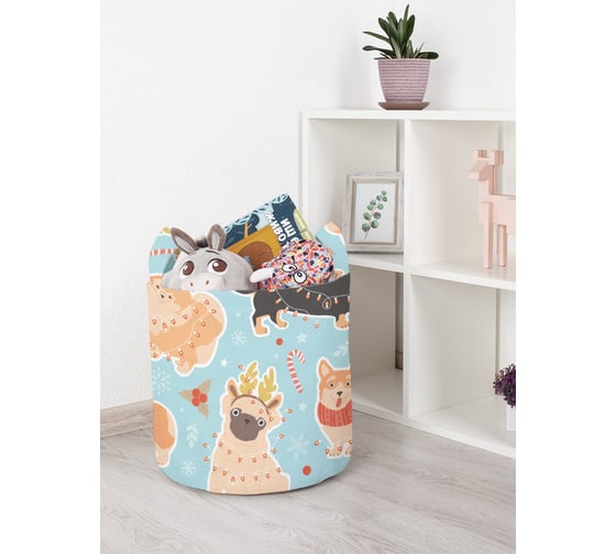 Корзина для игрушек JOYARTY собачья вечеринка 35x35 см toba_419850_S