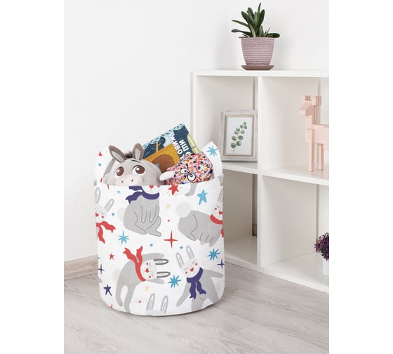 Корзина для игрушек JOYARTY вечеринка зайцев 35x35 см toba_419819_S