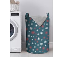 Корзина для хранения вещей JOYARTY снежинки на синем фоне 40x60 см gaba_419865_L