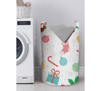 Корзина для хранения вещей JOYARTY санта в снегу 40x60 см gaba_419820_L