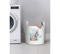 Корзина для хранения вещей JOYARTY зайка с подарком 35x35 см gaba_419846_S