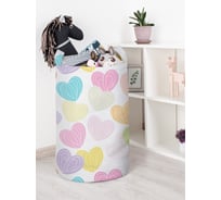 Корзина для игрушек JOYARTY Карамельные сердца 40x60 см toba_422695_L