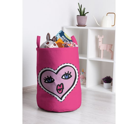Корзина для игрушек JOYARTY Сердце 35x50 см toba_422701_M