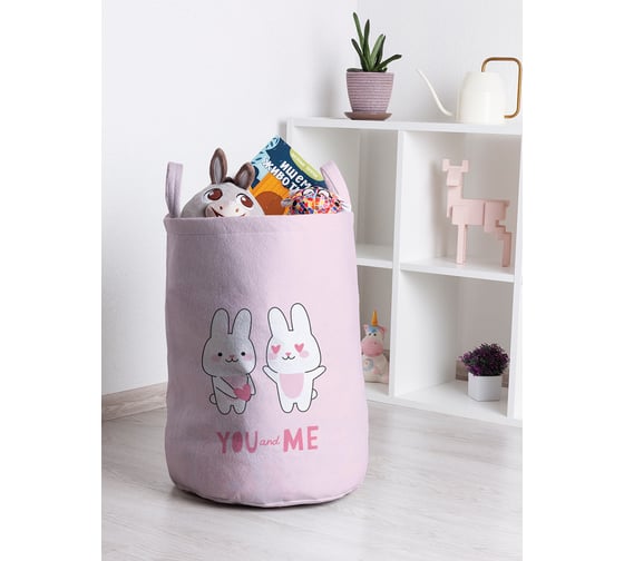 Корзина для игрушек JOYARTY Влюбленные зайцы 35x50 см toba_422702_M 1