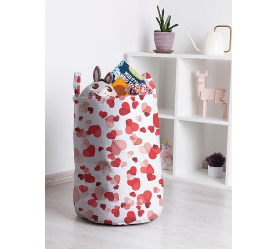 Корзина для игрушек JOYARTY Обилие сердец 35x50 см toba_422687_M 1