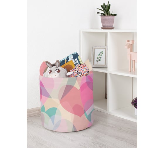 Корзина для игрушек JOYARTY Боке из сердец 35x35 см toba_422657_S 1