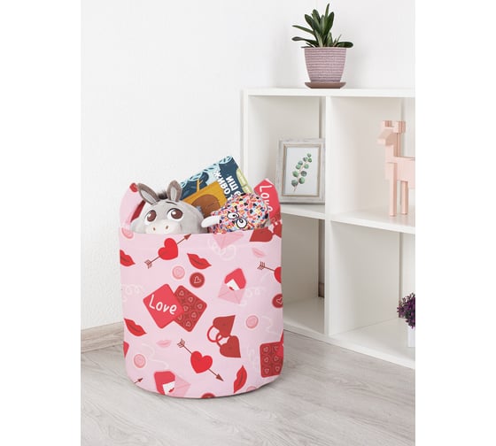 Корзина для игрушек JOYARTY Kiss love 35x35 см toba_422659_S 1