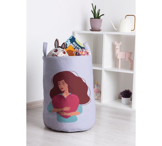 Корзина для игрушек JOYARTY Обнимая сердце 35x50 см toba_422696_M 1